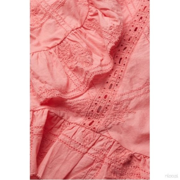 ODD MOLLY Clever Heart Flouncy Blouse in Soft Raspberry Pink - Size M - NWT! - Picture 4 of 16